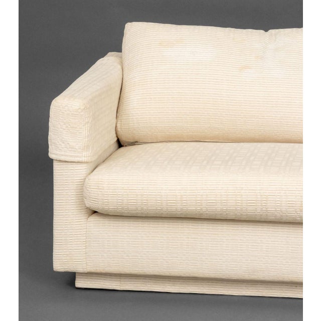 Modern Modern White Upholstered Two-Seat Sofa For Sale - Image 3 of 10