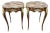 Pair of Side Table Marble Topped French Style For Sale