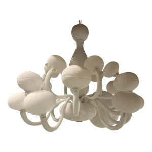 Contemporary Pop White Murano Glass Chandelier