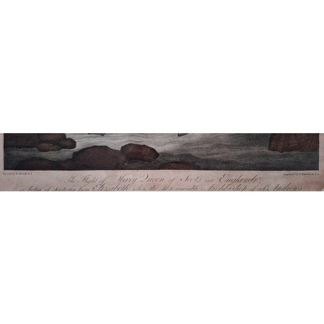 English Artist, The Flight of Mary Queen of Scots, 1840s, Copper Engraving For Sale - Image 4 of 6