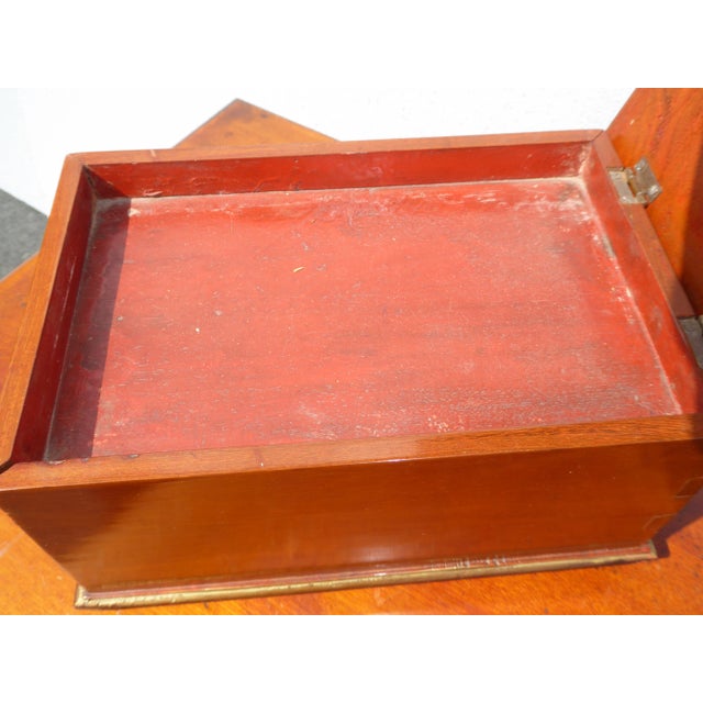 Vintage Late 19th Century Jewelry Box W Fold Up Mirror ~ French Country For Sale In Los Angeles - Image 6 of 13