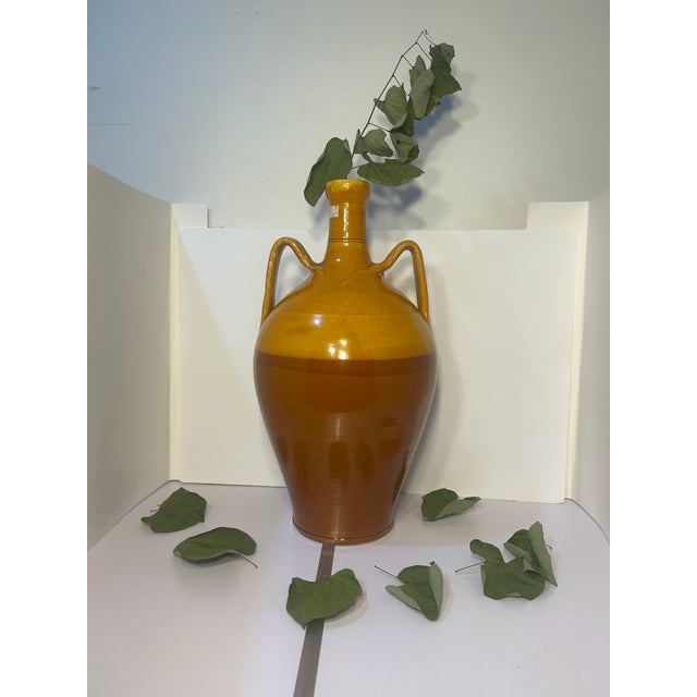Ceramic Vintage Nicola Fasano Grottaglie Italian Terracotta Floor Urn - 24" For Sale - Image 7 of 18