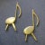1940s Mid Century Modern Solid Brass Musical Note Andirons - a Pair For Sale - Image 9 of 11
