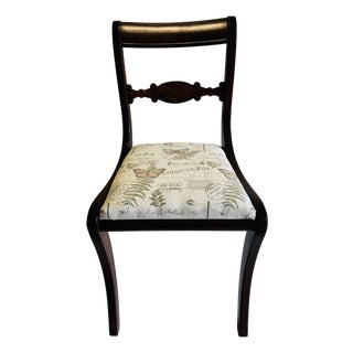 Vintage Regency Mahogany Side Chair by the Charlotte Chair Co. For Sale