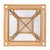 Wood Antigua 34.25 in. W Square Rattan Glass Top Dining Table, Natural Rattan For Sale - Image 7 of 8
