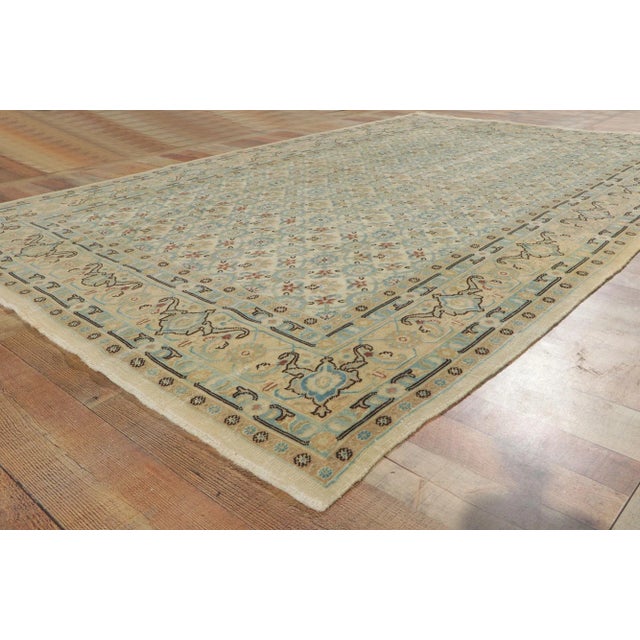 Antique Persian Mashhad Rug - 06'03 X 09'08 For Sale In Dallas - Image 6 of 9