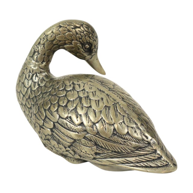 1970s Silver-Plated Brass Duck Sculpture in the style of Mauro Manetti, 1970s For Sale - Image 5 of 11