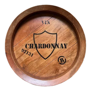 Ballard Designs Chardonnay Medium Wine Barrel Wall Plaque Tray