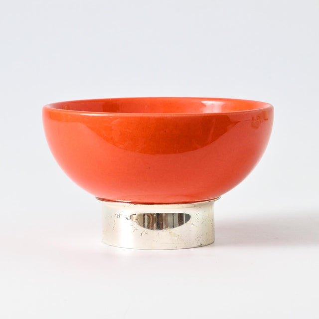 Orange Vintage Orange Ceramic Bowl from Quist, 1970s For Sale - Image 8 of 8