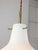 Mid-Century Italian Brass and Opaline Glass Pendant Lamp For Sale - Image 13 of 15