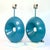 Postmodern Sculptural Saturated Turquoise Table Lamps - A Pair For Sale - Image 4 of 14