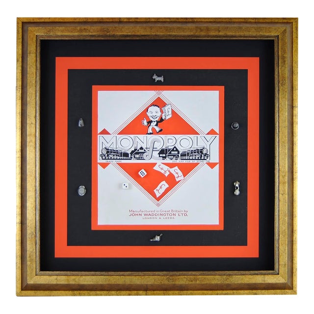 A Vintage Great Britain Monopoly Shadowbox For Sale