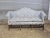 Store Item: Kittinger Historic Newport Mahogany Sofa Blue Silk Damask Fabric Description: Copied from an Rhode Island...