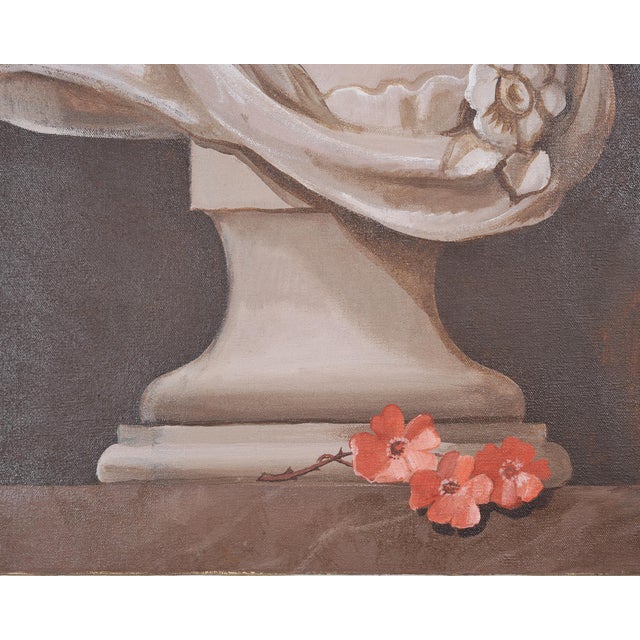 William Skilling "Bust of a Lady" Oil on Canvas Painting 3' Ft For Sale - Image 17 of 18