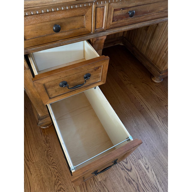 Hekman Office Express Brown Executive Desk For Sale - Image 9 of 9