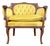 Victorian Tufted Velvet Parlor Chair For Sale