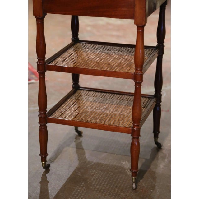 19th Century French Louis Philippe Walnut Rafraîchissoir With Marble Top For Sale - Image 4 of 13