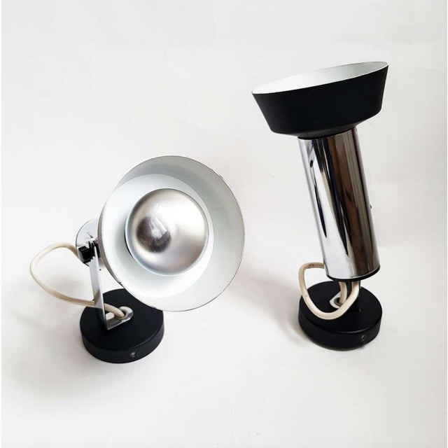 Minimalist Space Age Wall Lights, 1970s, Set of 2 For Sale - Image 15 of 16