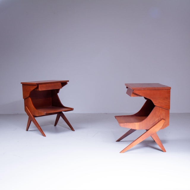 Mid-Century Style Nightstands, Set of 2, in Good conditions. Designed 1950 to 1959