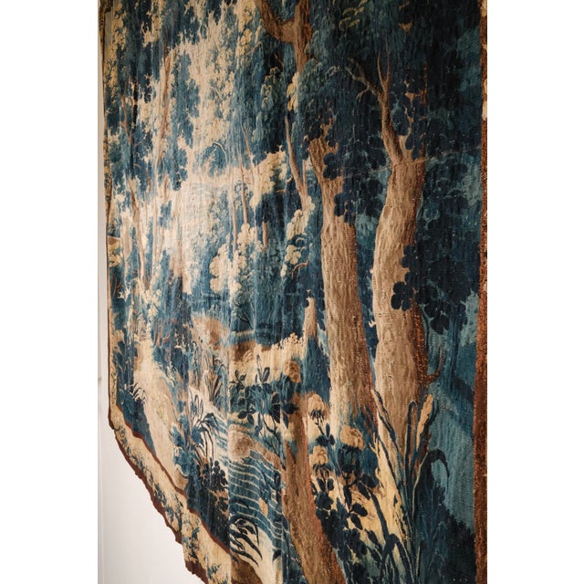Green Rare Massive 17th C. Verdue Tapestry For Sale - Image 8 of 14
