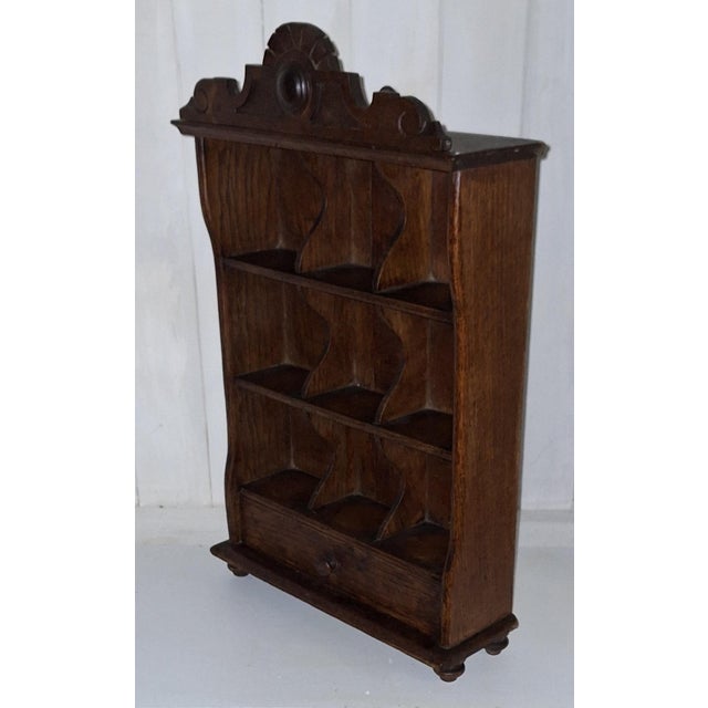 Antique German Oak Medicine Cabinet, 1880s For Sale - Image 3 of 6