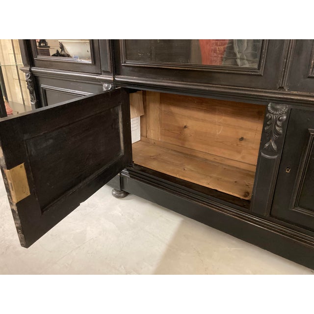 Napoleon III Bookcase in Blackened Pear Wood For Sale - Image 14 of 17
