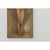 French, late 19th century oil on canvas nude portrait of a bashful young woman raising her arms partially to shield her...