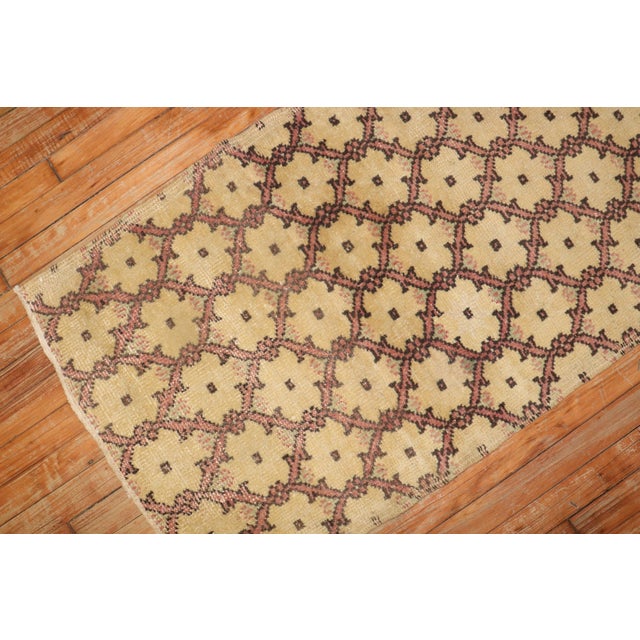 Textile Narrow Vintage Zabihi Collection Turkish Runner - 2'4" x 9'3" For Sale - Image 7 of 10