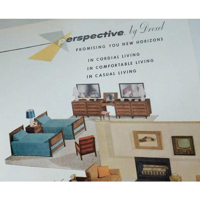 Wood Drexel Perspective Mirror Attributed to Milo Baughman For Sale - Image 7 of 7