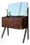 1960's Danish Modern Teak Compact Vanity & Mirror For Sale