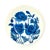 Graphic Floral Blue & White Wall Plate Curation - Group of 9 For Sale - Image 10 of 12