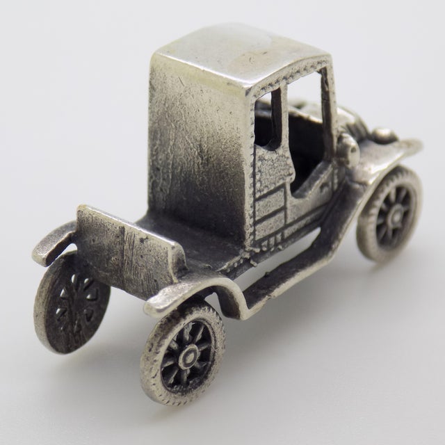 1970s Vintage Italian Handmade Genuine Silver Classic Car Miniature by Raspini Gioielli in Tuscany (Italy) For Sale - Image 5 of 10