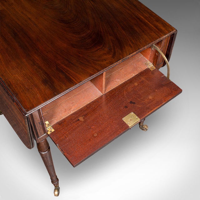 Antique Reader's Table, English, Pembroke, Drop Leaf, Occasional, Regency, 1820 For Sale - Image 11 of 12