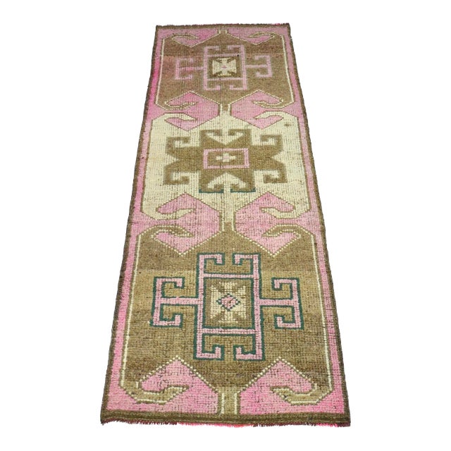 Vintage Boho Wool Runner For Sale