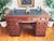 Antique Victorian Mahogany Pedestal Desk with Green Leather, 1890s For Sale - Image 4 of 18