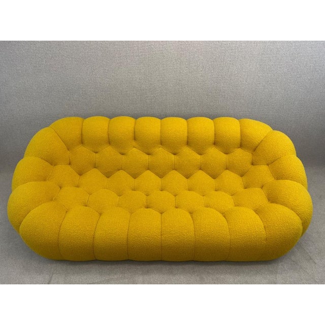 Mid-Century Modern Yellow Three-Seater Bubble Sofa from Roche Bobois For Sale - Image 3 of 18