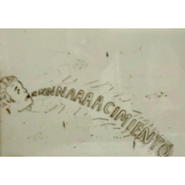 Paper Mario Perez, Latin American Art Ink Drawing Mario Perez Nachimiento Argentina Modernist For Sale - Image 7 of 7