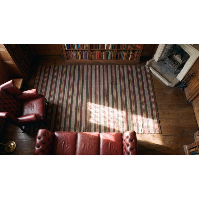 Gray Early 20th Century American Felt Rag Rug For Sale - Image 8 of 10