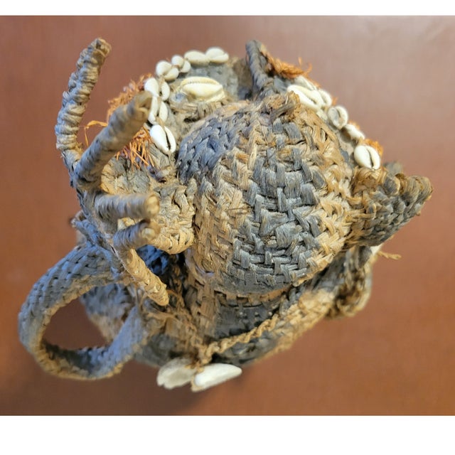 Textile Vintage African Basket Weave Monkey Doll For Sale - Image 7 of 8