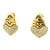 Vintage Italian 18k Gold Diamond Pavé Heart Omega Back Earrings, A Pair For Sale - Image 11 of 16