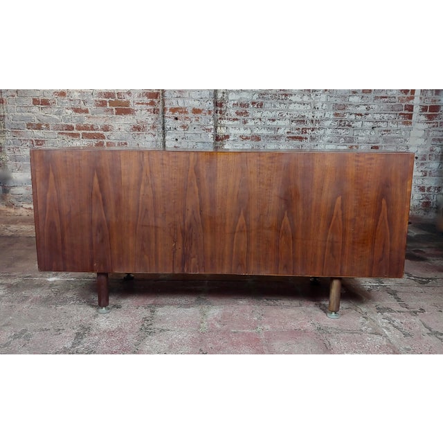 Brown Jens Risom 1950s Danish Mid Century Modern Walnut Credenza For Sale - Image 8 of 10