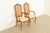Thomasville Thomasville French Provincial Louis XV Carved Walnut and Cane Back Armchairs, Pair For Sale - Image 4 of 14