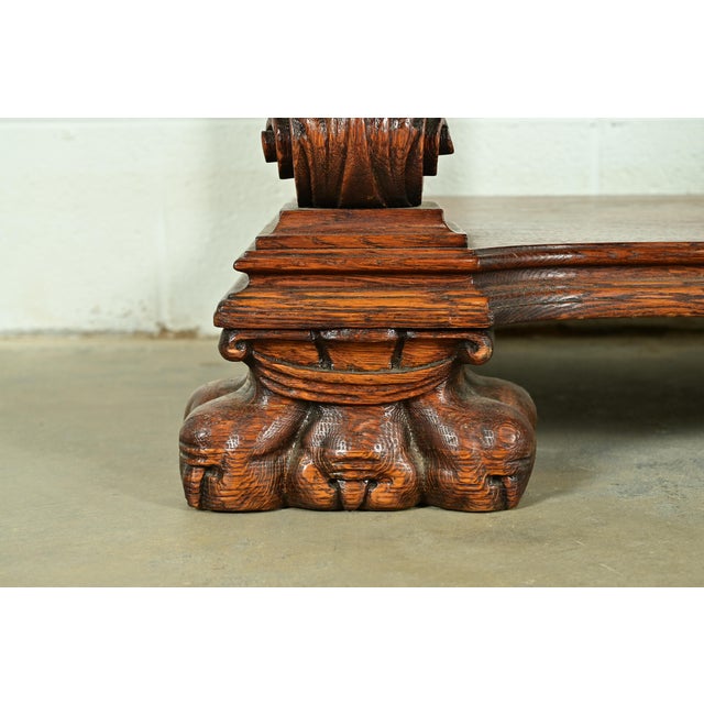 R. J. Horner Style Antique Victorian Carved Oak Sideboard or Buffet Server, Circa 1890s For Sale - Image 11 of 16