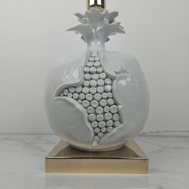 An exceptional example of Italian decorative lighting from the early 1970s, this sculptural ceramic table lamp showcases...