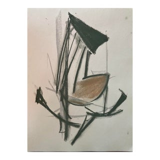 Rocking Chair Original Rembrandt Pastels Drawing by Erik Sulander on Paper 9x12, Signed For Sale