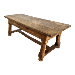 Antique French Oak Rustic Coffee Table For Sale
