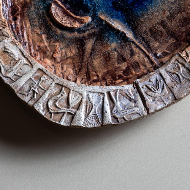 Modern Ceramic Plate, attributed to Fiorese Amedeo (born 1939), Italy 1970s For Sale - Image 3 of 6