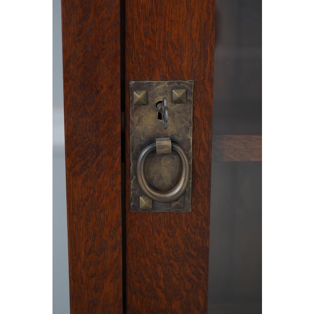 Stickley Mission Oak Arts & Crafts Antique Bookcase For Sale - Image 9 of 11