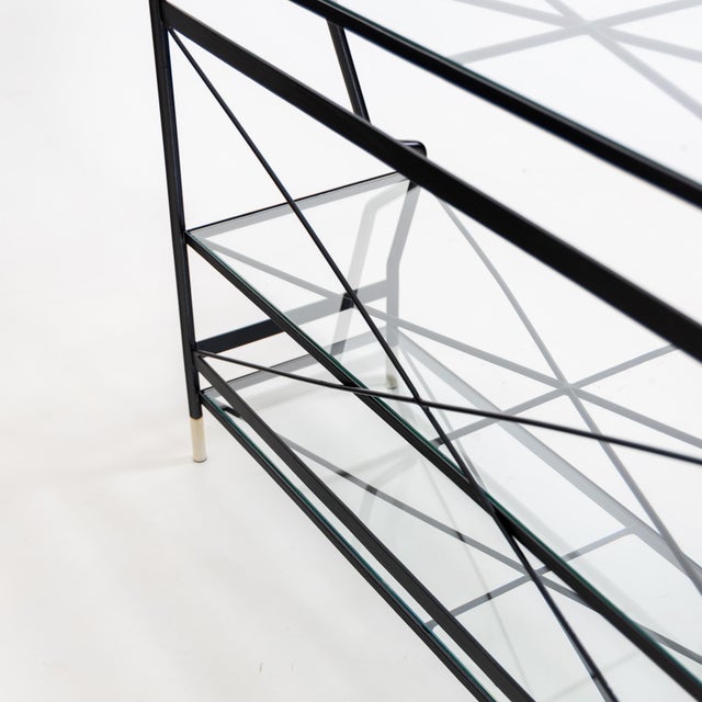 Glass Mid 20th Century Bar Shelf by Carlo Paccagnini of Ernesto Bianchi For Sale - Image 7 of 10