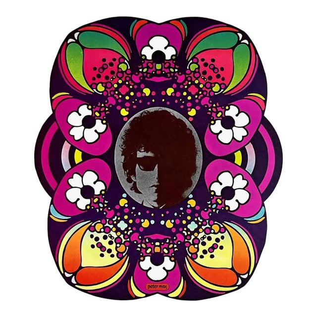 Peter Max Pop Art Poster 5 Bob Dylan 1970 For Sale